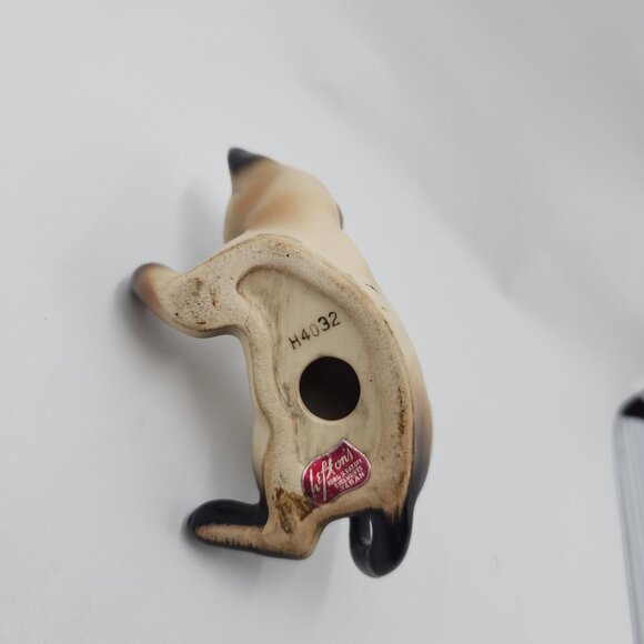 Vintage Lefton's Siamese Playing Kitten Cat Figurine Porcelain 1960's #H4032 - Picture 9 of 12